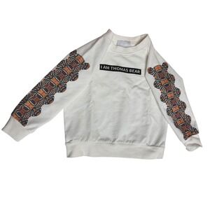 Burberry Kids Size 3/4Y 100cm White Thomas Bear Graphic Logo Tape Long Sleeves